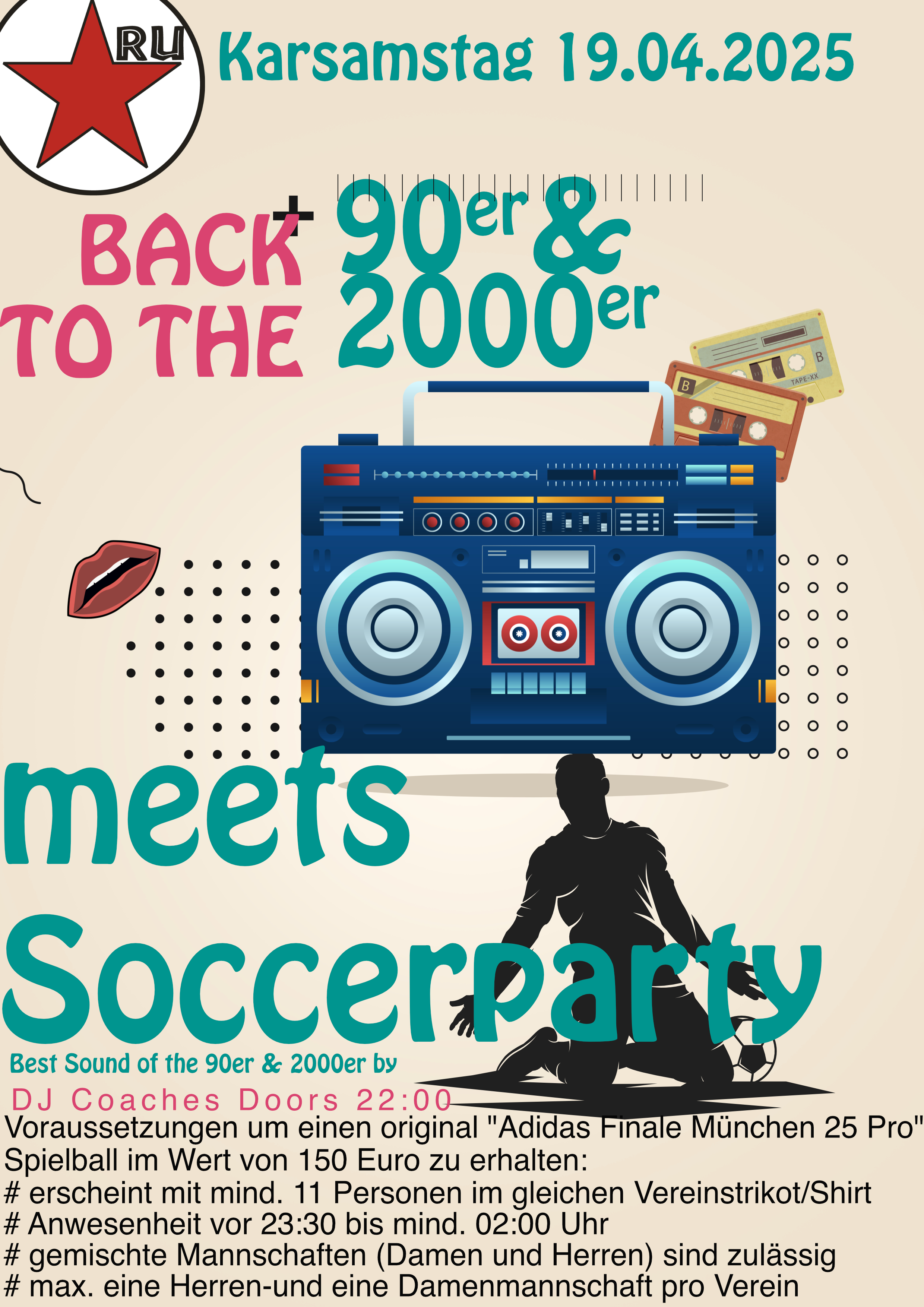 Back to the 90`s/2000er meets Soccerparty