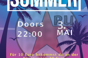 blau in den sommer flyer