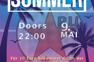 blau in den sommer flyer